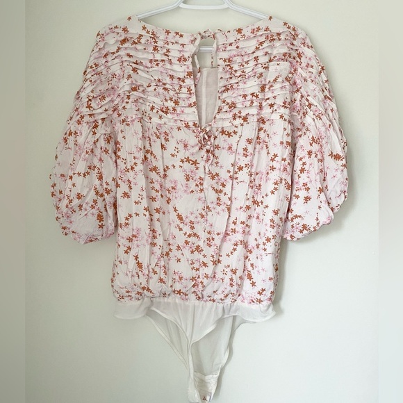 Free People Puff Sleeve Blouse Bodysuit - Picture 7 of 7